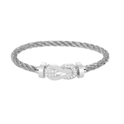 [Mystic]CHANCE LARGE 8 FIGURE BUCKLE HALF DIAMOND BRACELET SILVER