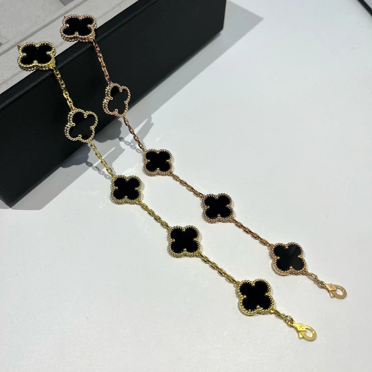 [Mystic] CLOVER 5モチーフ オニキスブレスレット コレクション