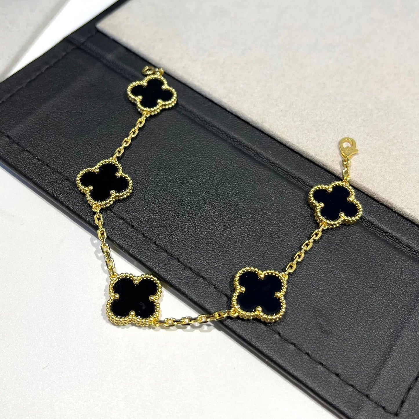 [Mystic] CLOVER 5モチーフ オニキスブレスレット コレクション