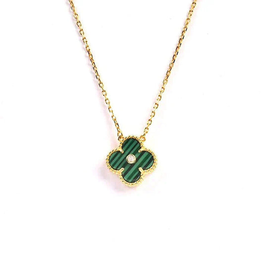 [Mystic]CLOVER 15MM ダイヤモンド ターコイズ ネックレス