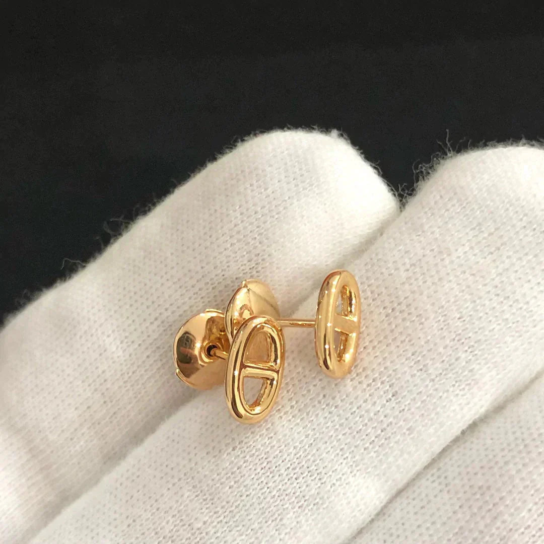 [Mystic]CHAINE SMALL EARRINGS GOLD AND SILVER