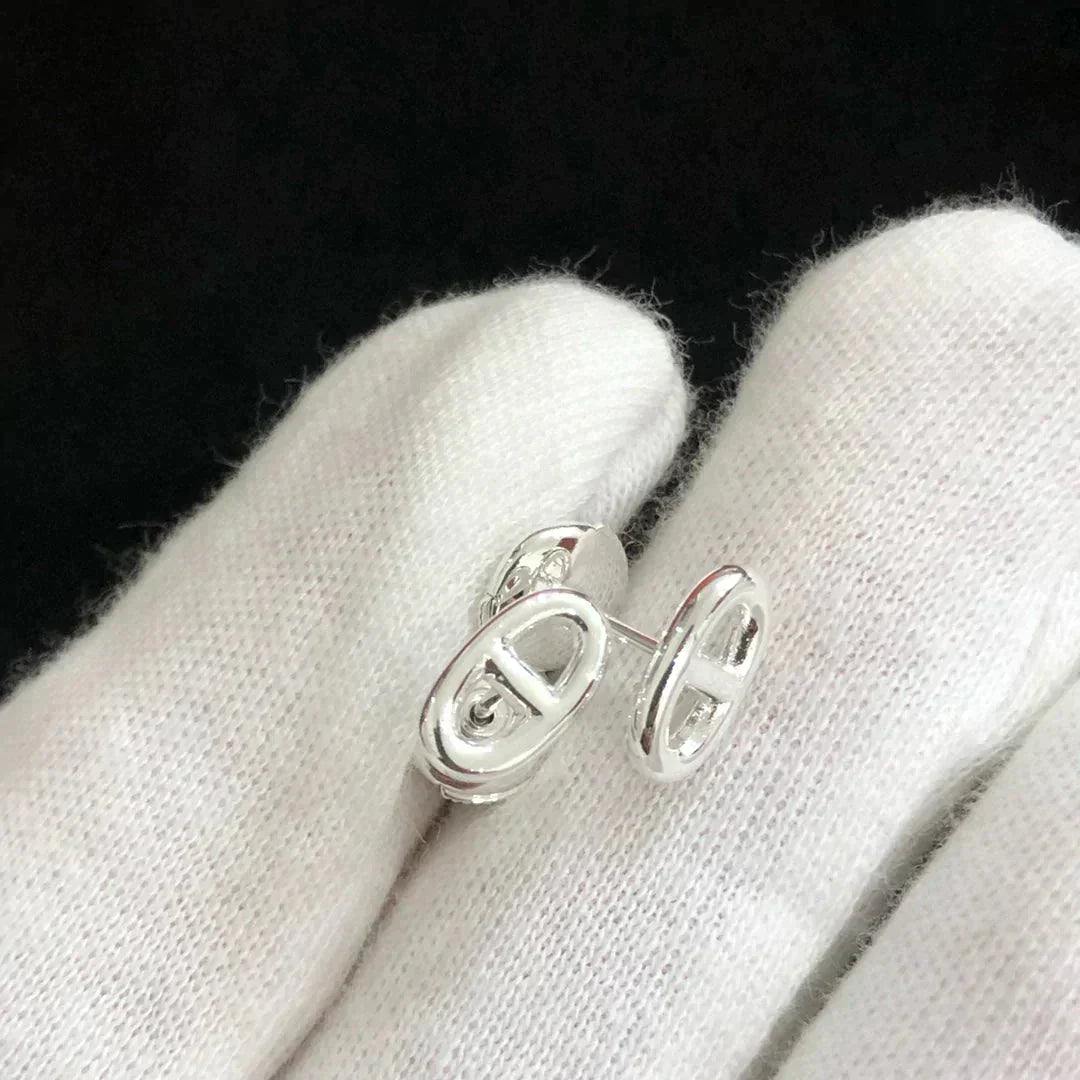 [Mystic]CHAINE SMALL EARRINGS GOLD AND SILVER