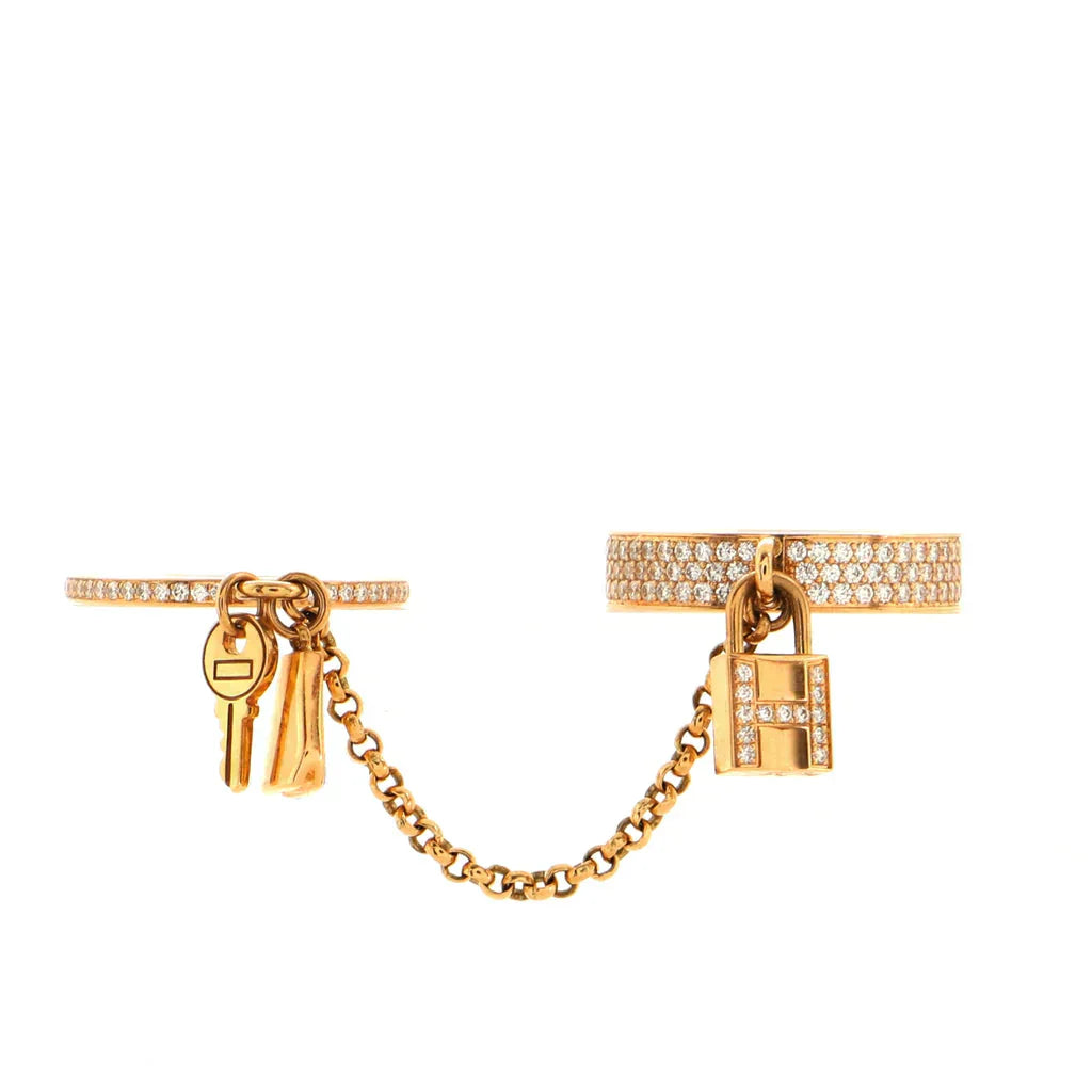 [Mystic]HM KELLY CLOCHETTE DOUBLE RING IN  WITH DIAMONDS