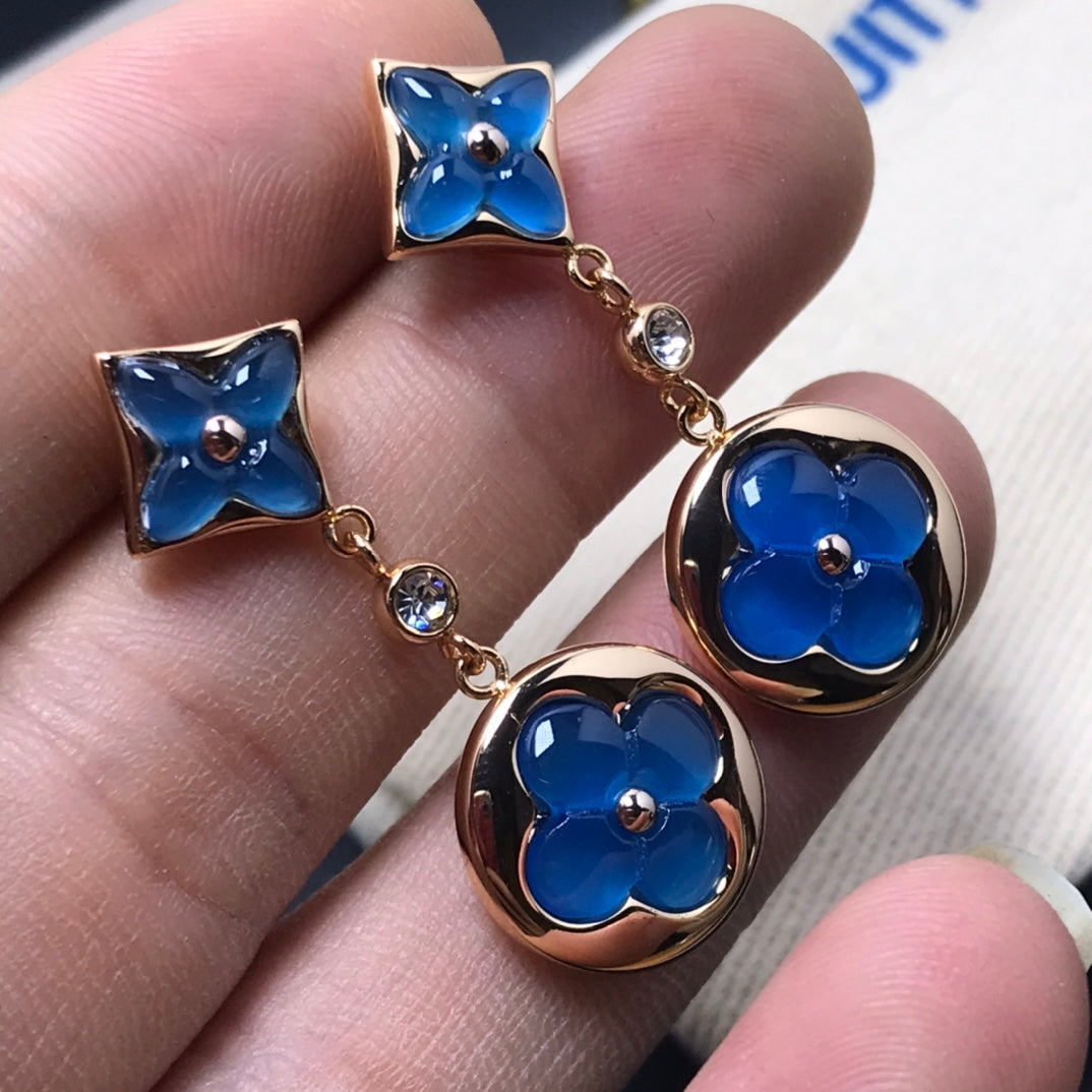 [ミスティック]星と太陽のアゲート ダイヤモンドピアス