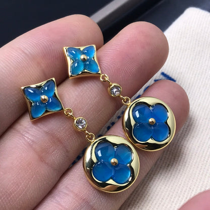 [ミスティック]星と太陽のアゲート ダイヤモンドピアス