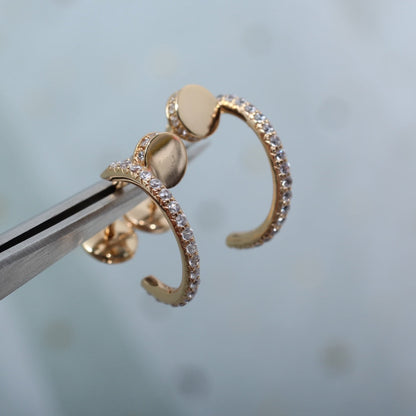 [Mystic]ジュスト イヤリング 12.75MM ピンクゴールド ダイヤモンド
