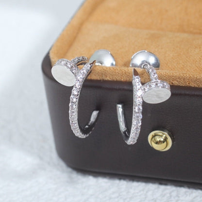 [Mystic] JUSTE EARRINGS 12.75MM SILVER DIAMOND
