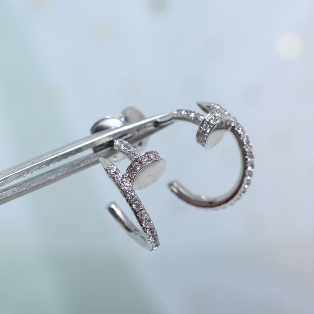 [Mystic] JUSTE EARRINGS 12.75MM SILVER DIAMOND