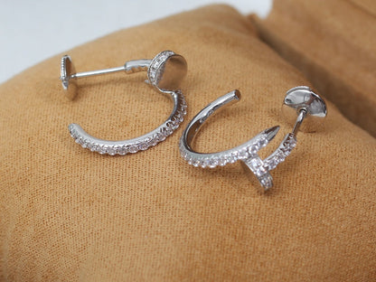 [Mystic] JUSTE EARRINGS 12.75MM SILVER DIAMOND