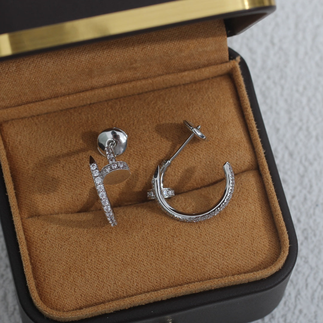[Mystic] JUSTE EARRINGS 12.75MM SILVER DIAMOND