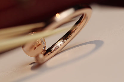[Mystic]JUSTE RING 2.65MM PINK GOLD DIAMOND