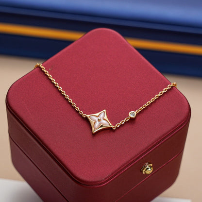 [ミスティック]スター1ダイヤモンドピンクゴールドブレスレット