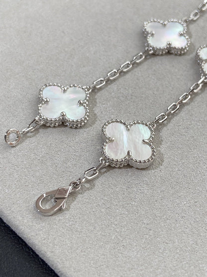 [Mystic]CLOVER WHITE PEARL MOP 5 MOTIF BRACELET COLLECTION