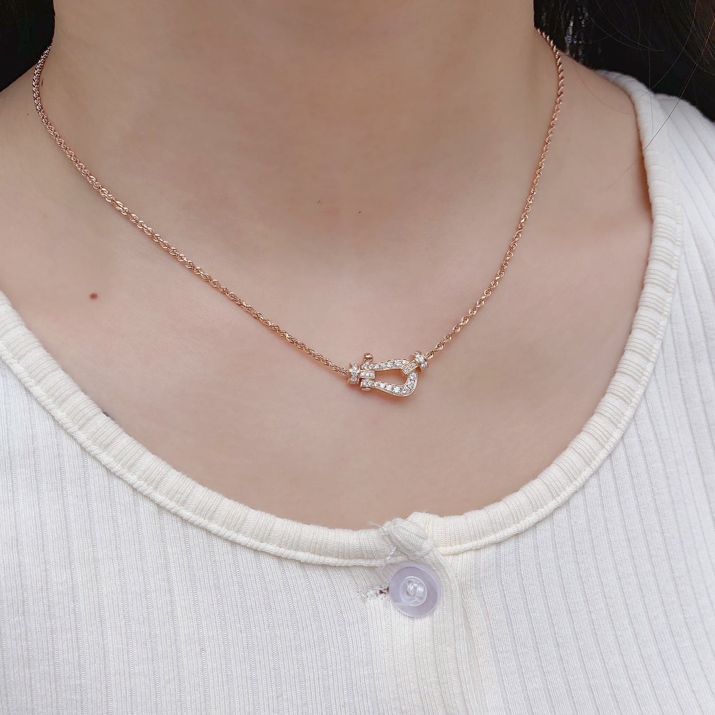 [ミスティック]フォース10 ピンクゴールド ダイヤモンド ネックレス