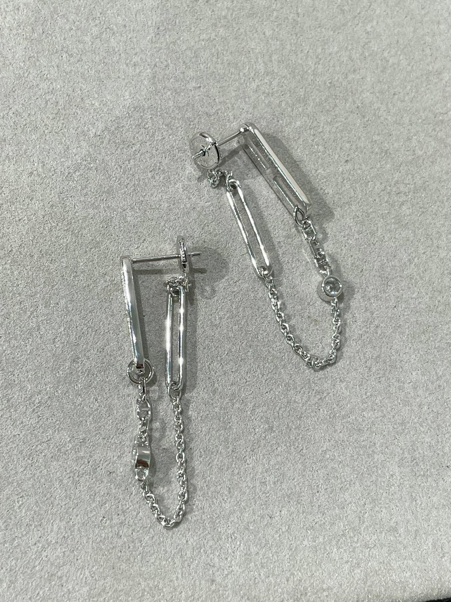 [Mystic]カオスチェーンダイヤモンド ドロップピアス