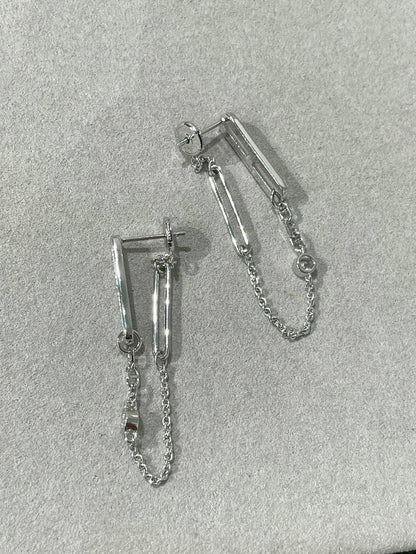 [Mystic]カオスチェーンダイヤモンド ドロップピアス