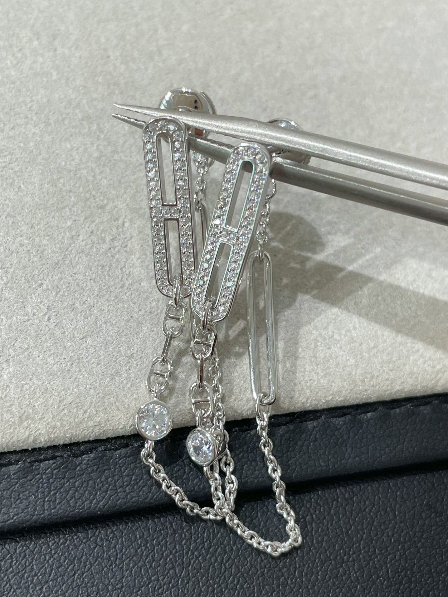 [Mystic]カオスチェーンダイヤモンド ドロップピアス