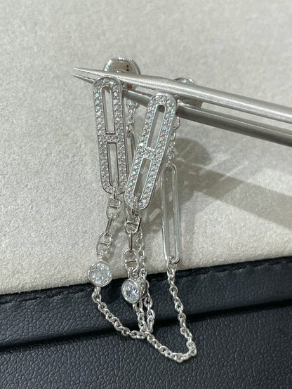 [Mystic]カオスチェーンダイヤモンド ドロップピアス