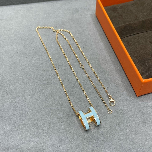 [Mystic]POP H スカイブルーネックレス