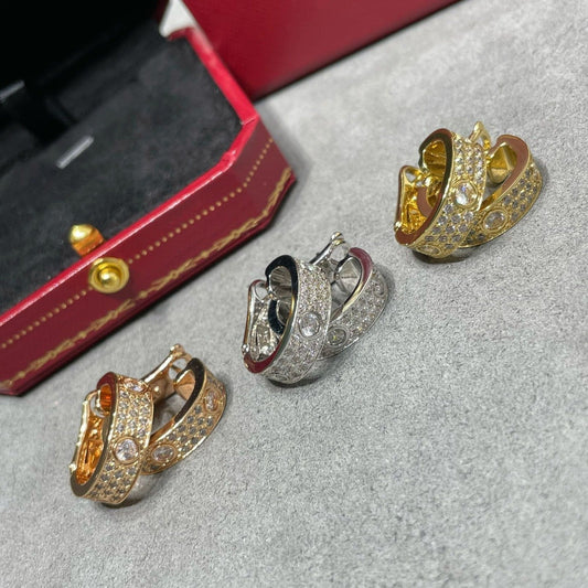 [Mystic]LOVE 5.5MM ダイヤモンドパヴェピアス