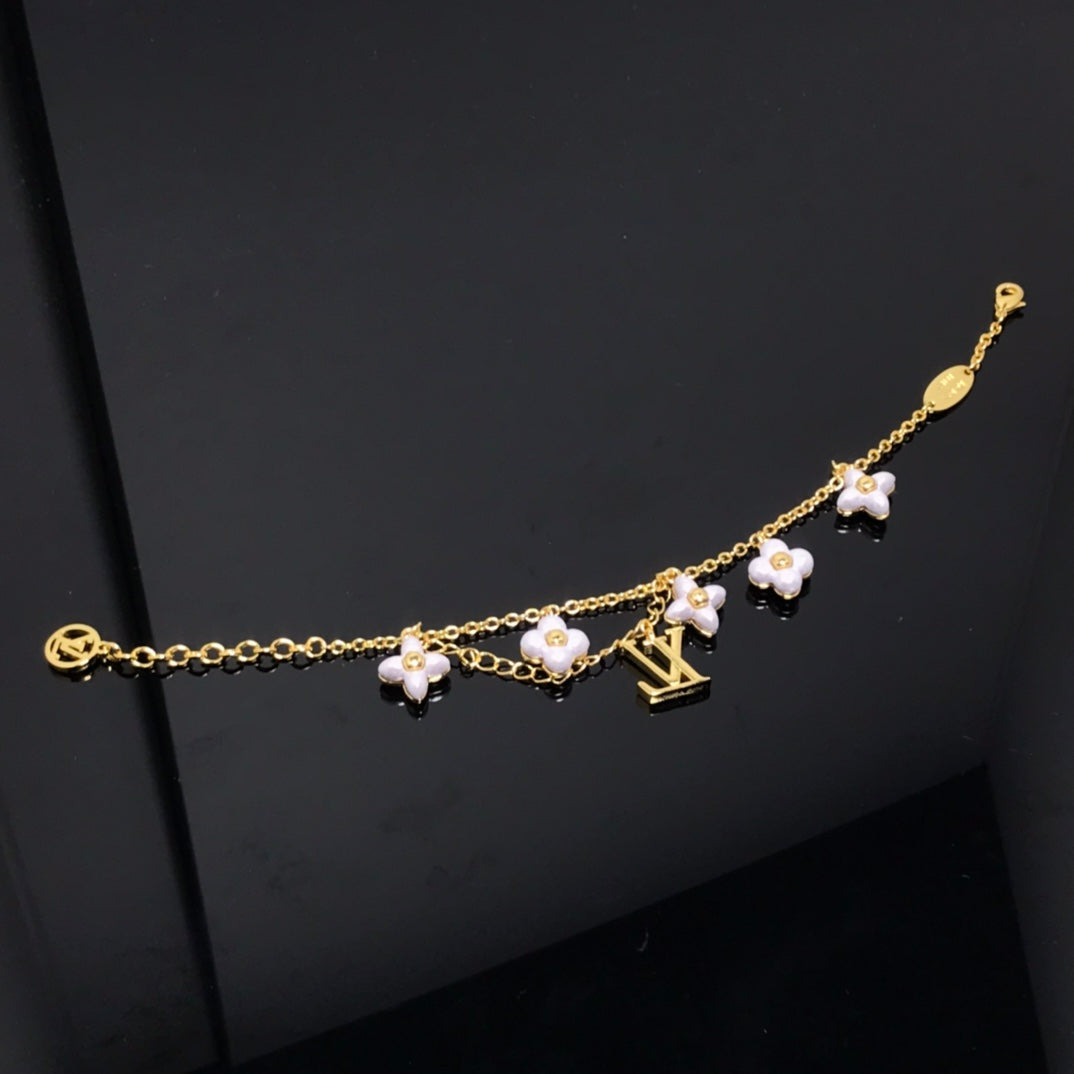 [Mystic]ロゴ 6モチーフ スターアンドサン ゴールドブレスレット