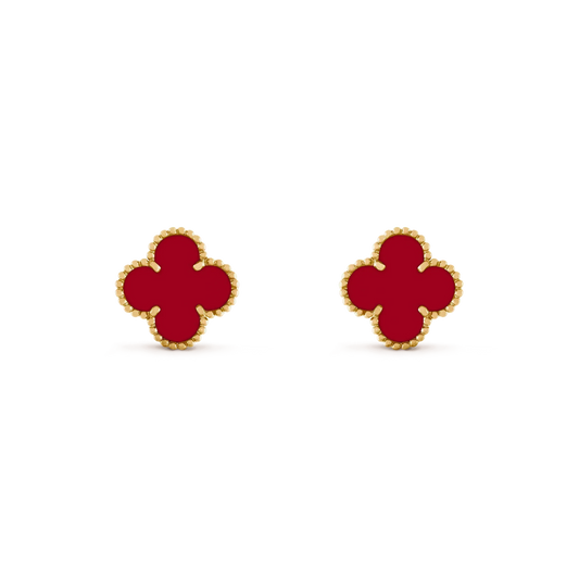 [Mystic]CLOVER MEDIUM 1 MOTIFS CARNELIAN EARRINGS