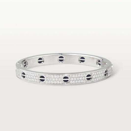 [Mystic]LOVE ブレスレット 6.1mm ダイヤモンドパヴェ セラミック