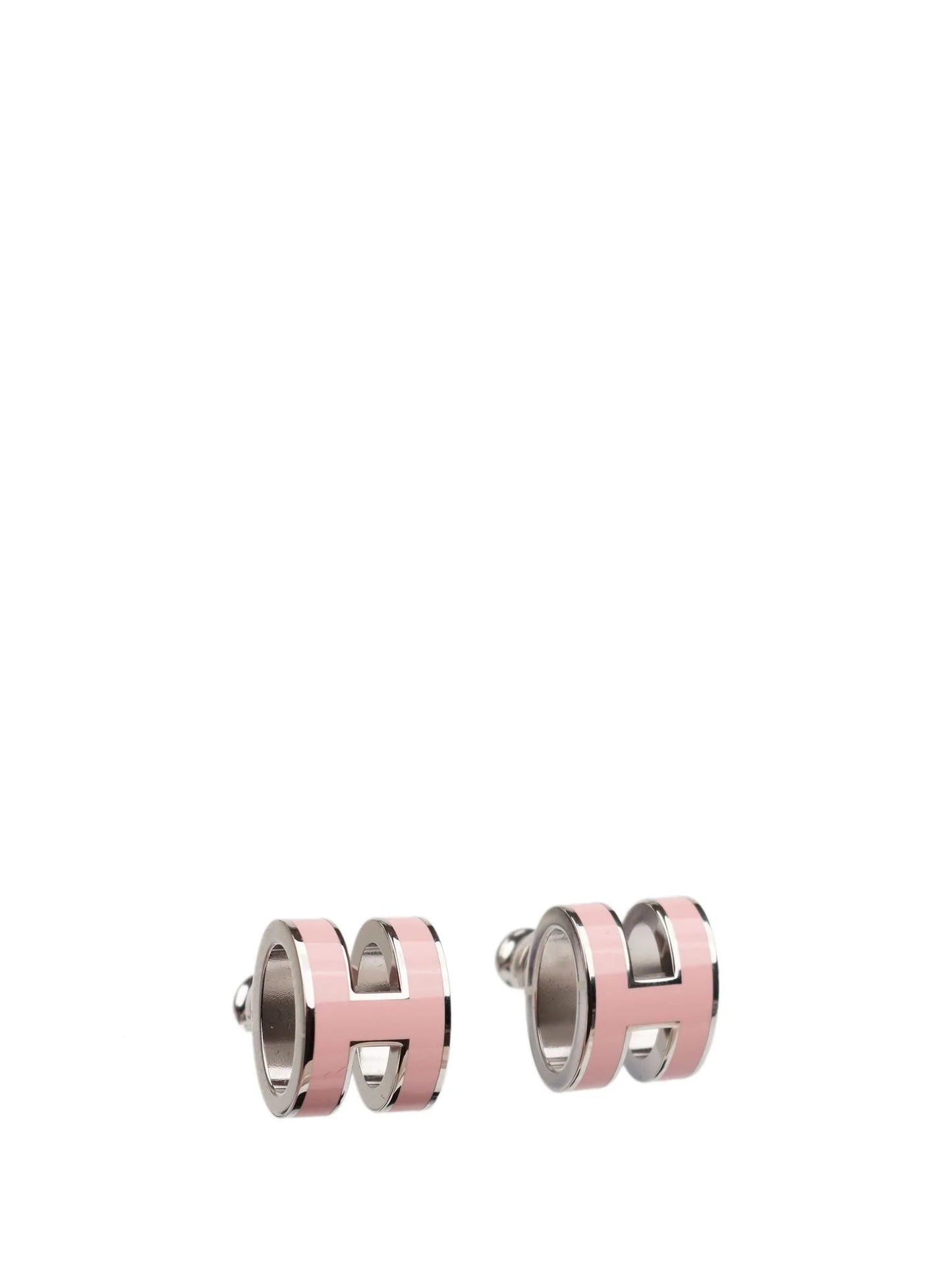 [Mystic]MINI POP H シルバーピアス ピンク