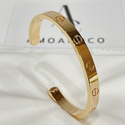 [Mystic]LOVE ブレスレット 6.1MM オープンカフ