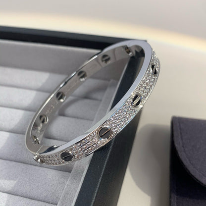 [Mystic]LOVE ブレスレット 6.1mm ダイヤモンドパヴェ セラミック