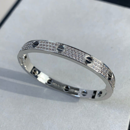 [Mystic]LOVE ブレスレット 6.1mm ダイヤモンドパヴェ セラミック
