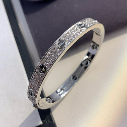 [Mystic]LOVE ブレスレット 6.1mm ダイヤモンドパヴェ セラミック