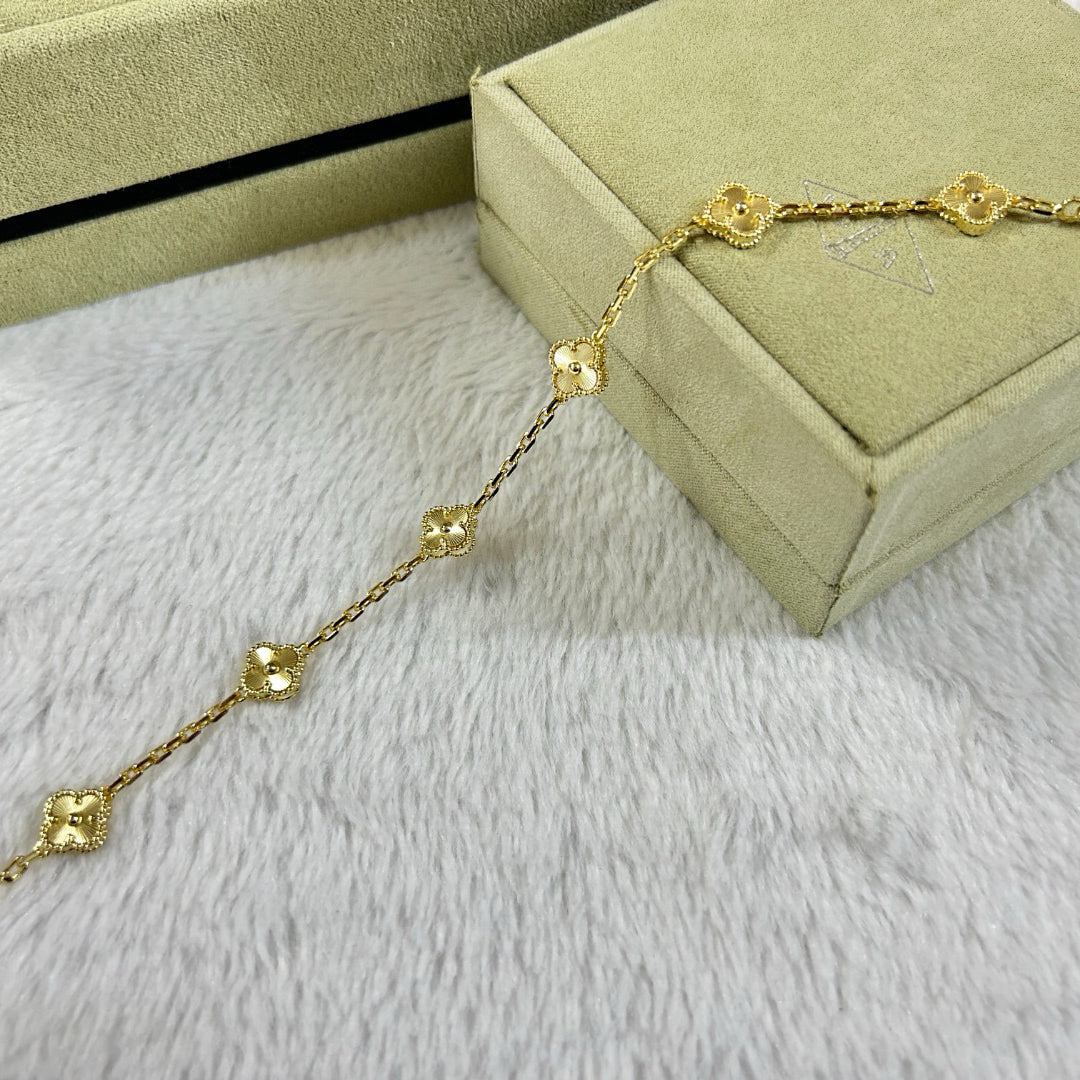 [Mystic] クローバー6モチーフ ダイヤモンドブレスレット
