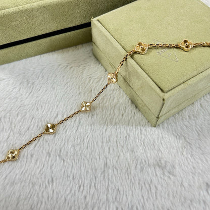[Mystic] クローバー6モチーフ ダイヤモンドブレスレット