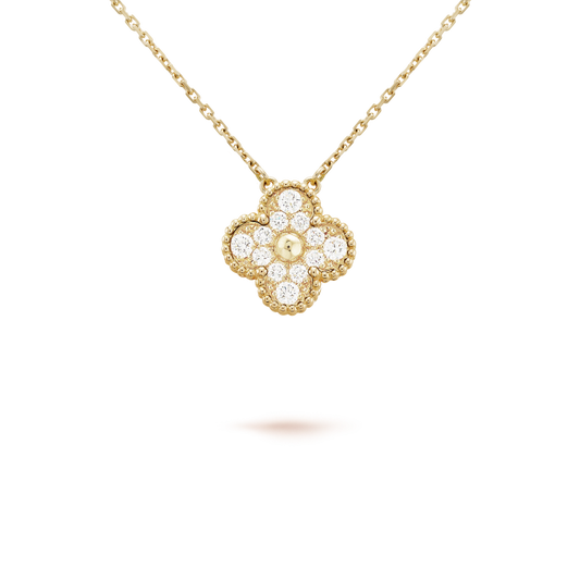 [Mystic]CLOVER 15MM ダイヤモンド シングル フラワー ネックレス
