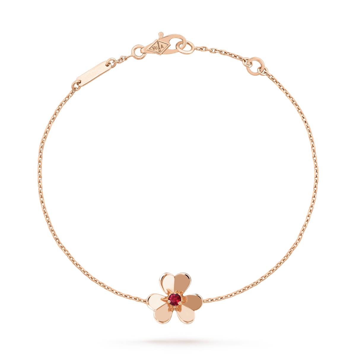 [Mystic] FRIVOLE GOLD FLOWER PINK MALACHITE BRACELET