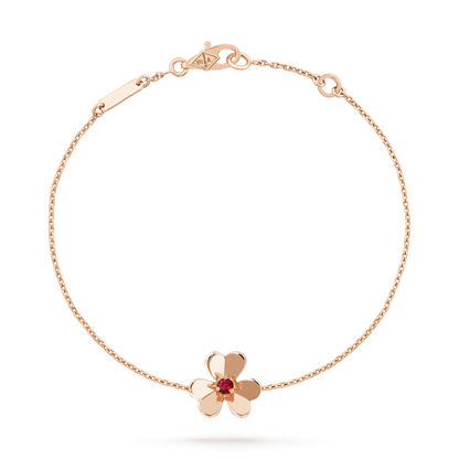 [Mystic] FRIVOLE GOLD FLOWER PINK MALACHITE BRACELET