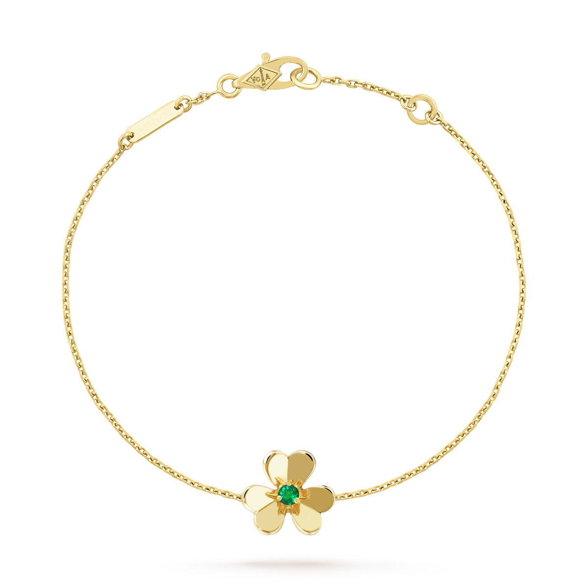 [Mystic] FRIVOLE GOLD FLOWER PINK MALACHITE BRACELET