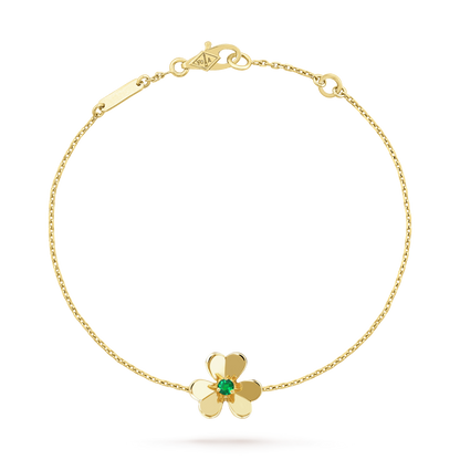 [Mystic] FRIVOLE GOLD FLOWER PINK MALACHITE BRACELET