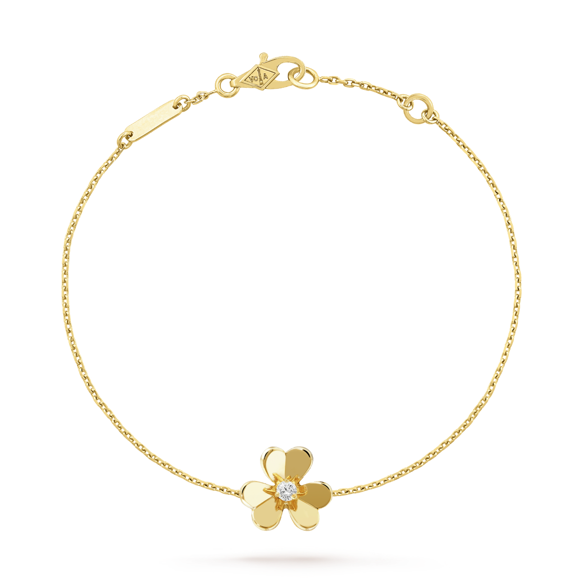 [Mystic] FRIVOLE GOLD FLOWER PINK MALACHITE BRACELET