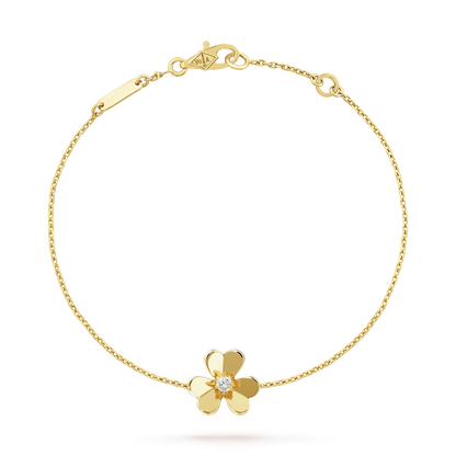 [Mystic] FRIVOLE GOLD FLOWER PINK MALACHITE BRACELET