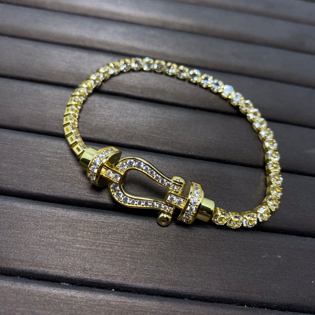 [Mystic]フォース ラージ ホースシュー フルダイヤモンド テニスブレスレット