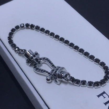 [Mystic]フォース ラージ ホースシュー フルダイヤモンド テニスブレスレット