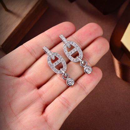 [ミスティック] HM チェーン ダイヤモンド イヤリング