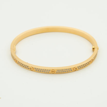 [Mystic]LOVE ブレスレット、ダイヤモンド パヴェ、3.65mm