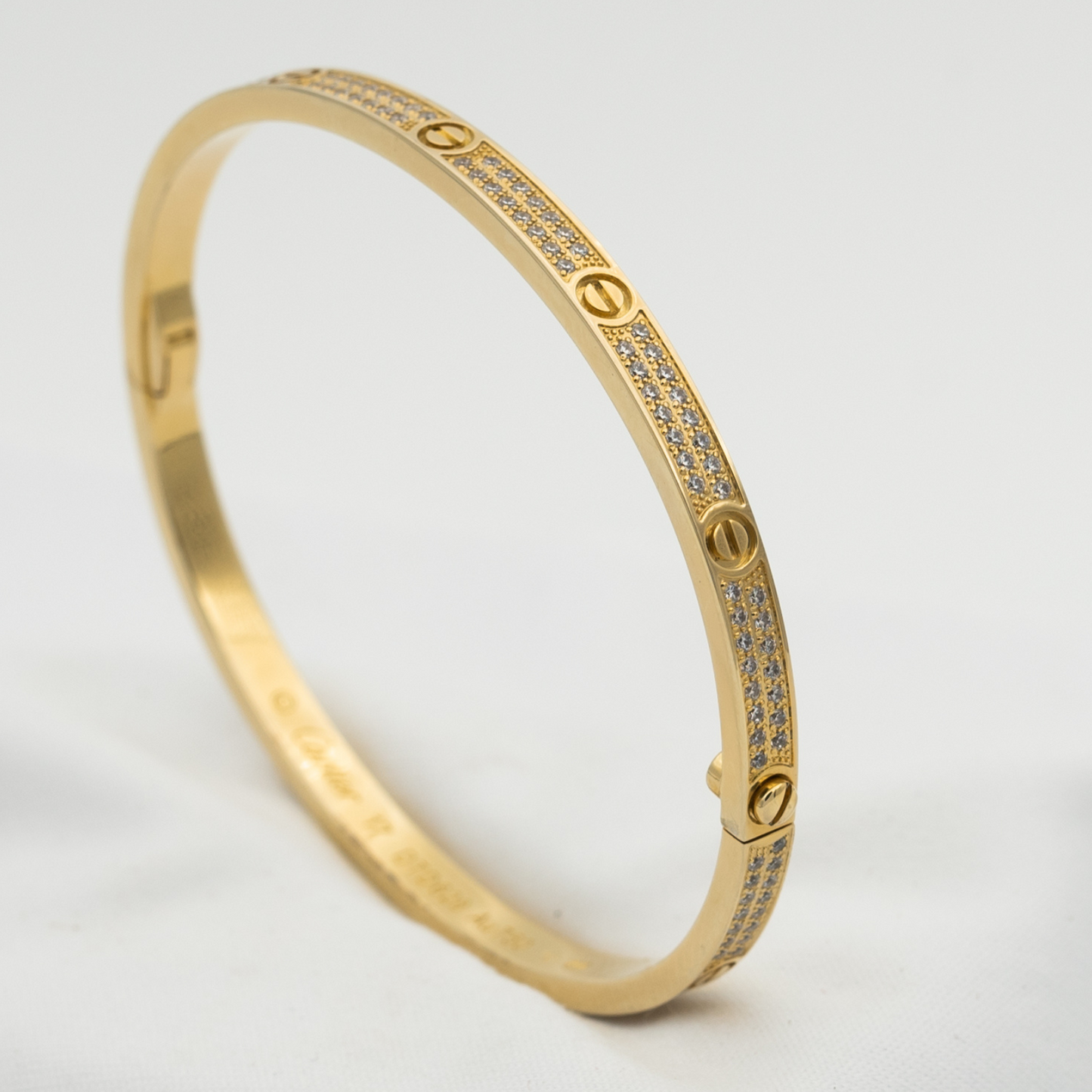 [Mystic]LOVE ブレスレット、ダイヤモンド パヴェ、3.65mm