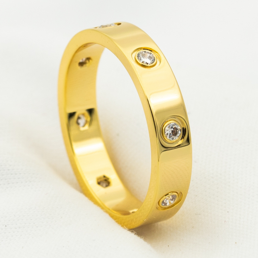 [Mystic]ラブリング 3.6MM 8ダイヤモンド