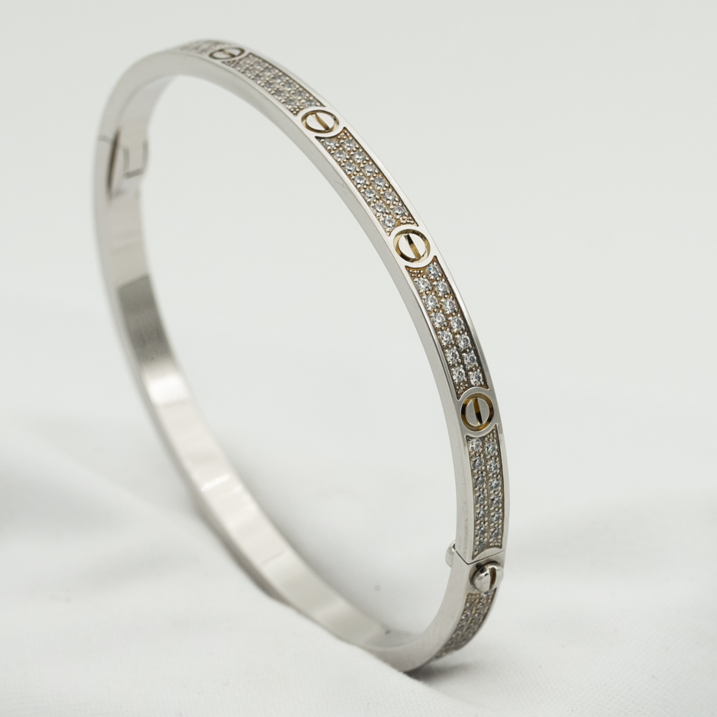 [Mystic]LOVE ブレスレット、ダイヤモンド パヴェ、3.65mm
