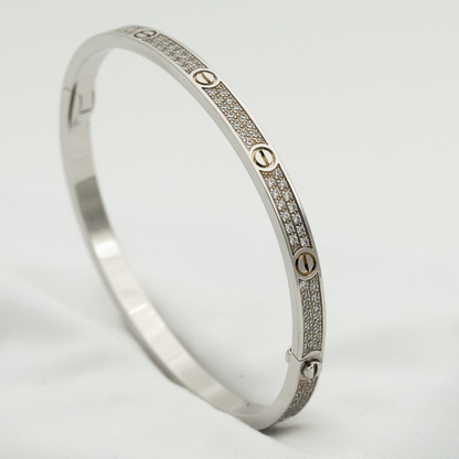 [Mystic]LOVE ブレスレット、ダイヤモンド パヴェ、3.65mm