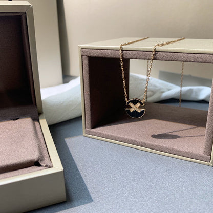[Mystic]JEUX DE PINK GOLD DIAMOND NECKLACE